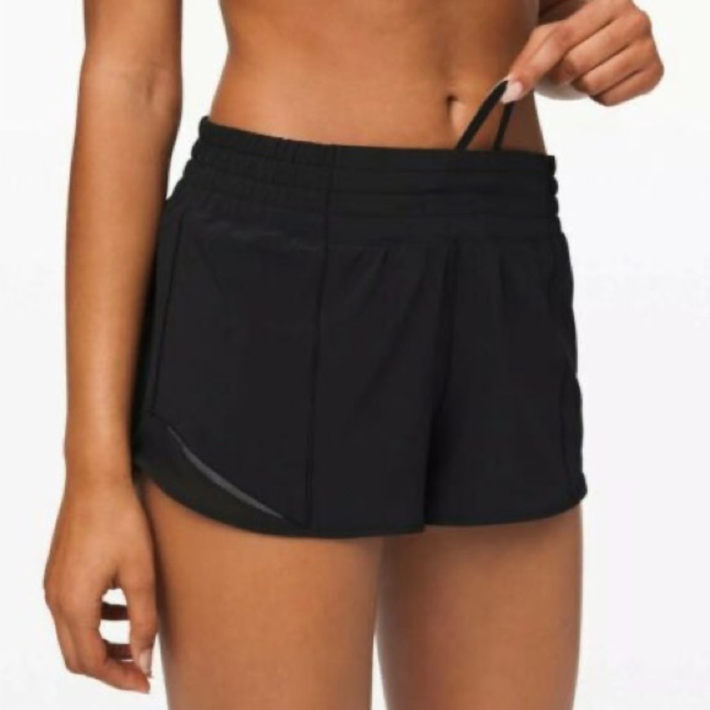 Black Lululemon hotty hot shorts